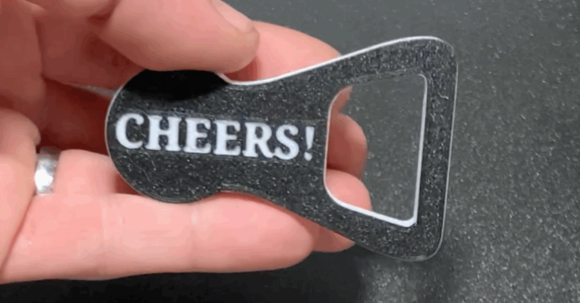 3D Printed Beer Opener & Lid Combination