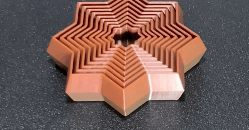 3D Printed 8 Sided Fidget Star