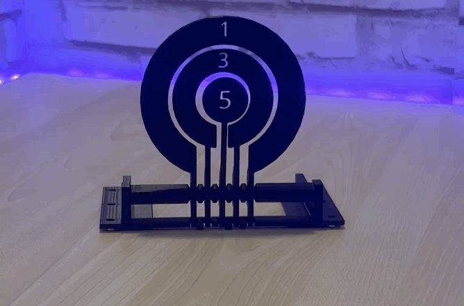 Print-In-Place Knockdown Target Spinner