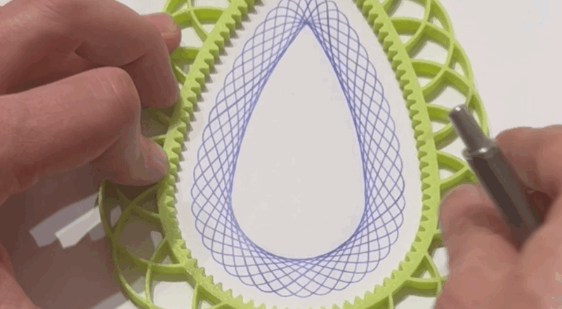 3D Printed Egg Shaped Drawing Tool