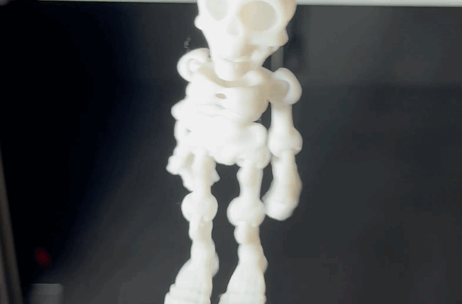 3D Printed Flexi Skeleton Smile Keychain