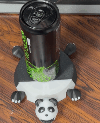 3D Printed Articulated Panda Coaster