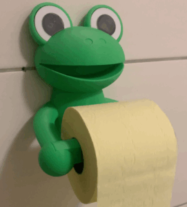 3D Printed Frog Toilet Paper Holder