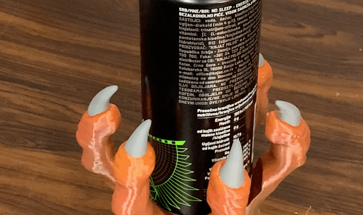 3D Printed Raptor Claw Can Holder