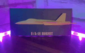 3D Printed F18 Fighter Jet - Layered Art Sculpture