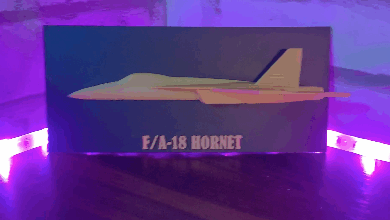3D Printed F18 Fighter Jet – Layered Art Sculpture