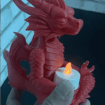 3D Printed Meditating Dragon LED Tea light Holder