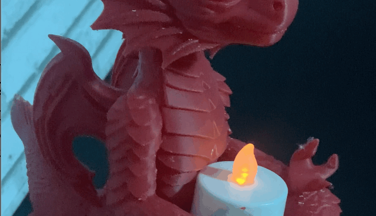 3D Printed Meditating Dragon LED Tea light Holder