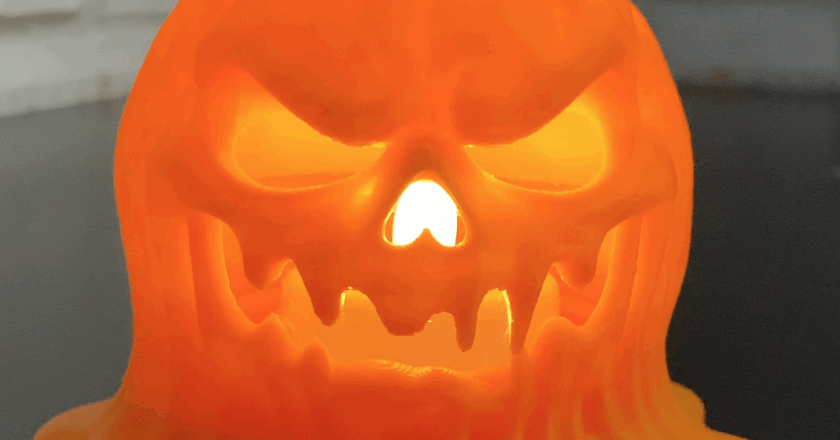 3D Printed Pumpkin Tea Light