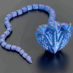 3D Printed 3-Headed Articulated Cobra