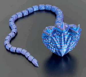3D Printed 3-Headed Articulated Cobra
