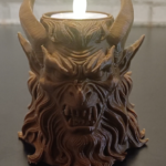 3D Printed Krampus Head – Tealight Holder