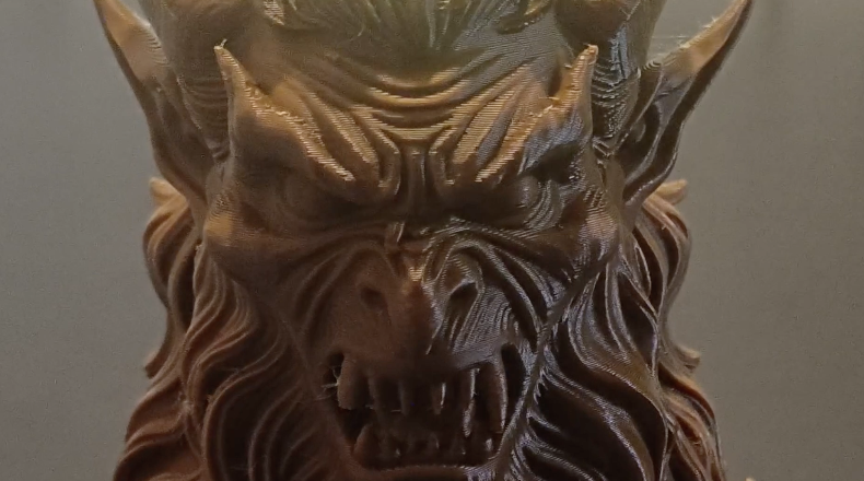 3D Printed Krampus Head – Tealight Holder