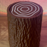 3D Printed Tree Stump Trash Can